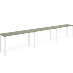 Mesa de formación progresiva triple Kube, fondo 50cm, estructura blanco
