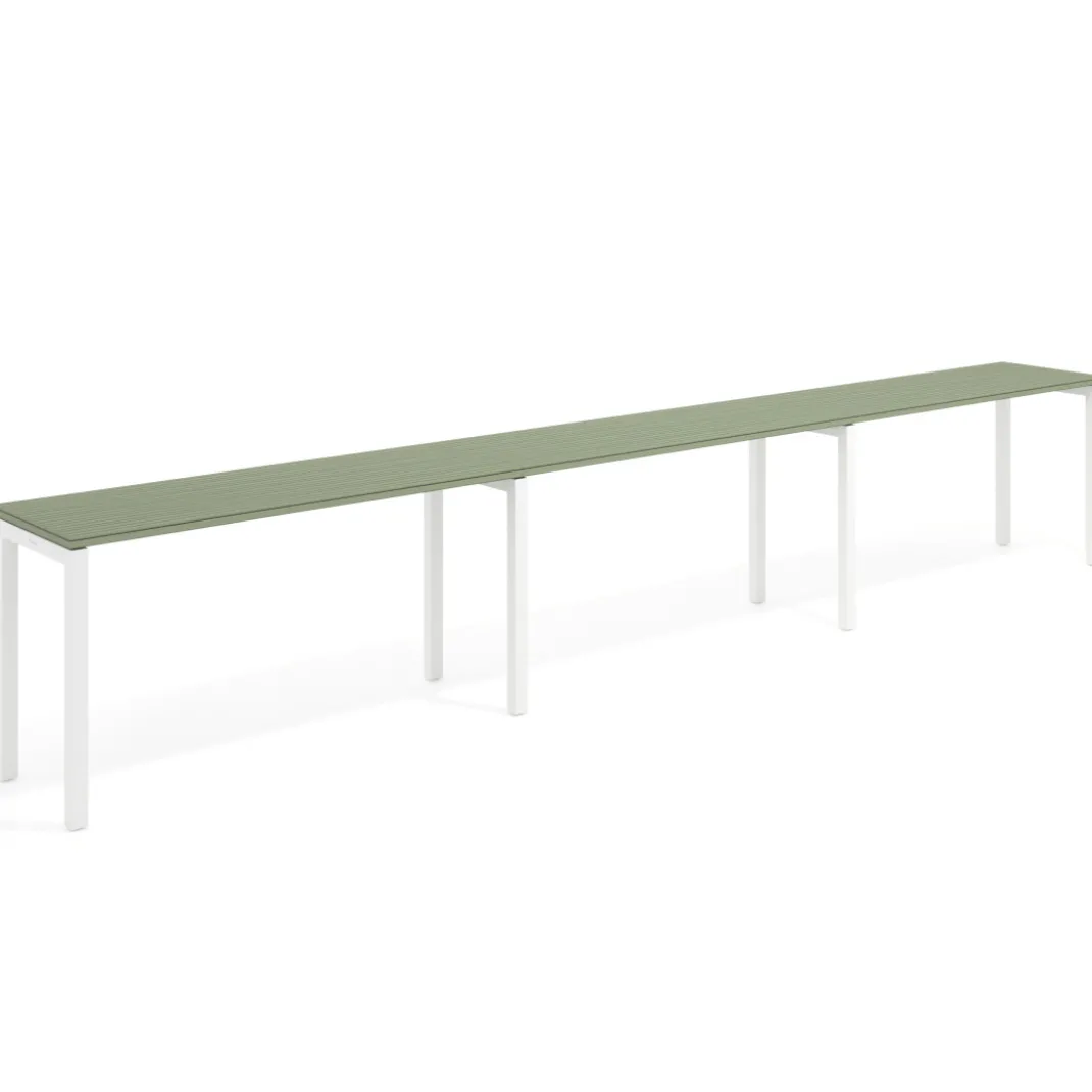 Mesa de formación progresiva triple Kube, fondo 50cm, estructura blanco