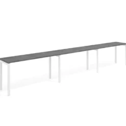 Mesa de formación progresiva triple Kube, fondo 50cm, estructura blanco
