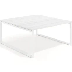 Mesa de juntas rectangular fondo 166 cm, estructura blanca