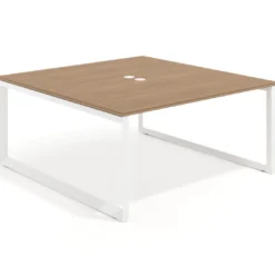 Mesa de juntas rectangular fondo 166 cm, estructura blanca