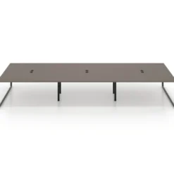 Mesa de juntas rectangular triple fondo 166 cm, estructura negra