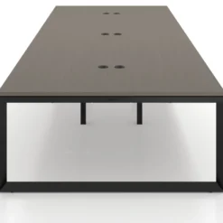 Mesa de juntas rectangular triple fondo 166 cm, estructura negra
