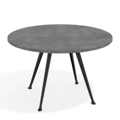 Mesa de juntas redonda, diametro 130, patas de aluminio, estructura negra