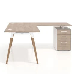 Mesa de oficina con cajones Arki, frontales de melamina
