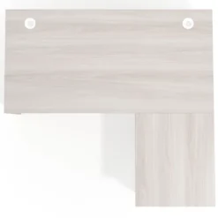 Mesa de Oficina con cajones Work Plus fondo 80, ala corta, frontales de metal diseño monocolor