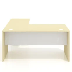 Mesa de Oficina con cajones Work Plus fondo 80, frontales melamina diseño bicolor