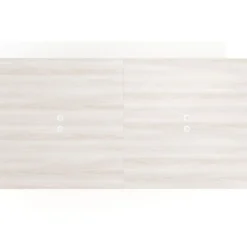 Mesa de oficina coworking doble UvePro fondo 166, cantos rectos, estructura blanca