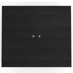 Mesa de oficina doble UvePro fondo 142, cantos rectos, estructura negra/madera