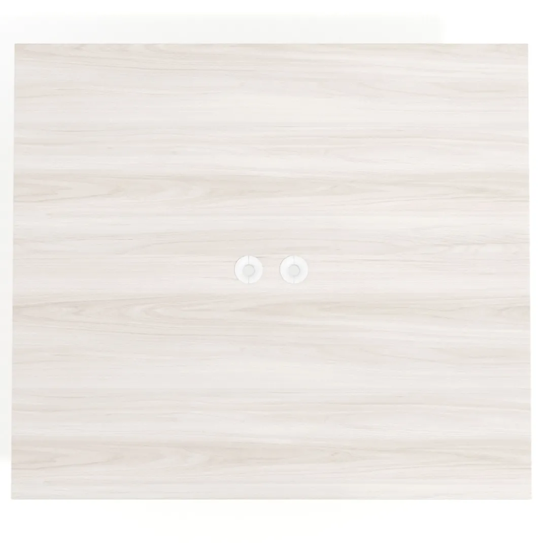 Mesa de oficina doble UvePro fondo 142, cantos rectos, estructura blanca