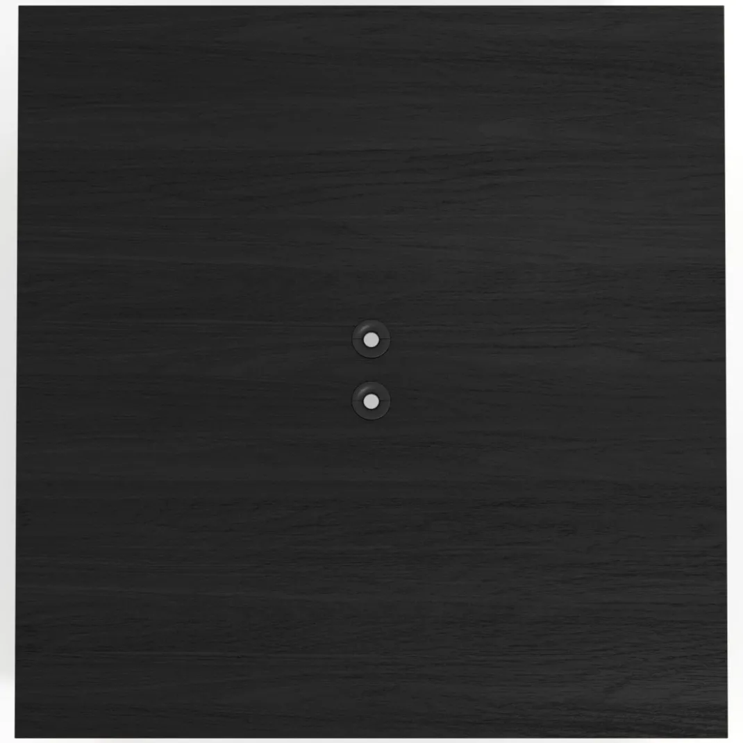Mesa de oficina doble UvePro fondo 166, cantos rectos, estructura negra/madera