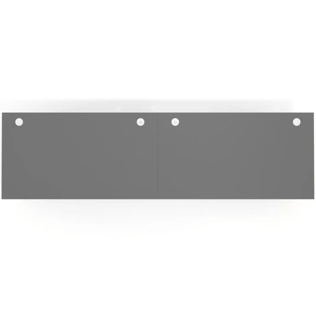 Mesa de oficina en continuidad Arki doble, patas de madera, fondo 100cm