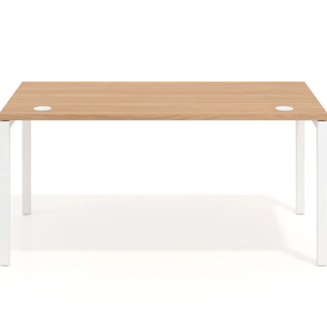 Mesa de oficina Kube fondo 80cm estructura blanca