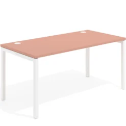 Mesa de oficina Kube fondo 80cm estructura blanca