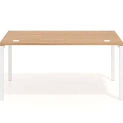 Mesa de oficina Kube fondo 80cm estructura blanca
