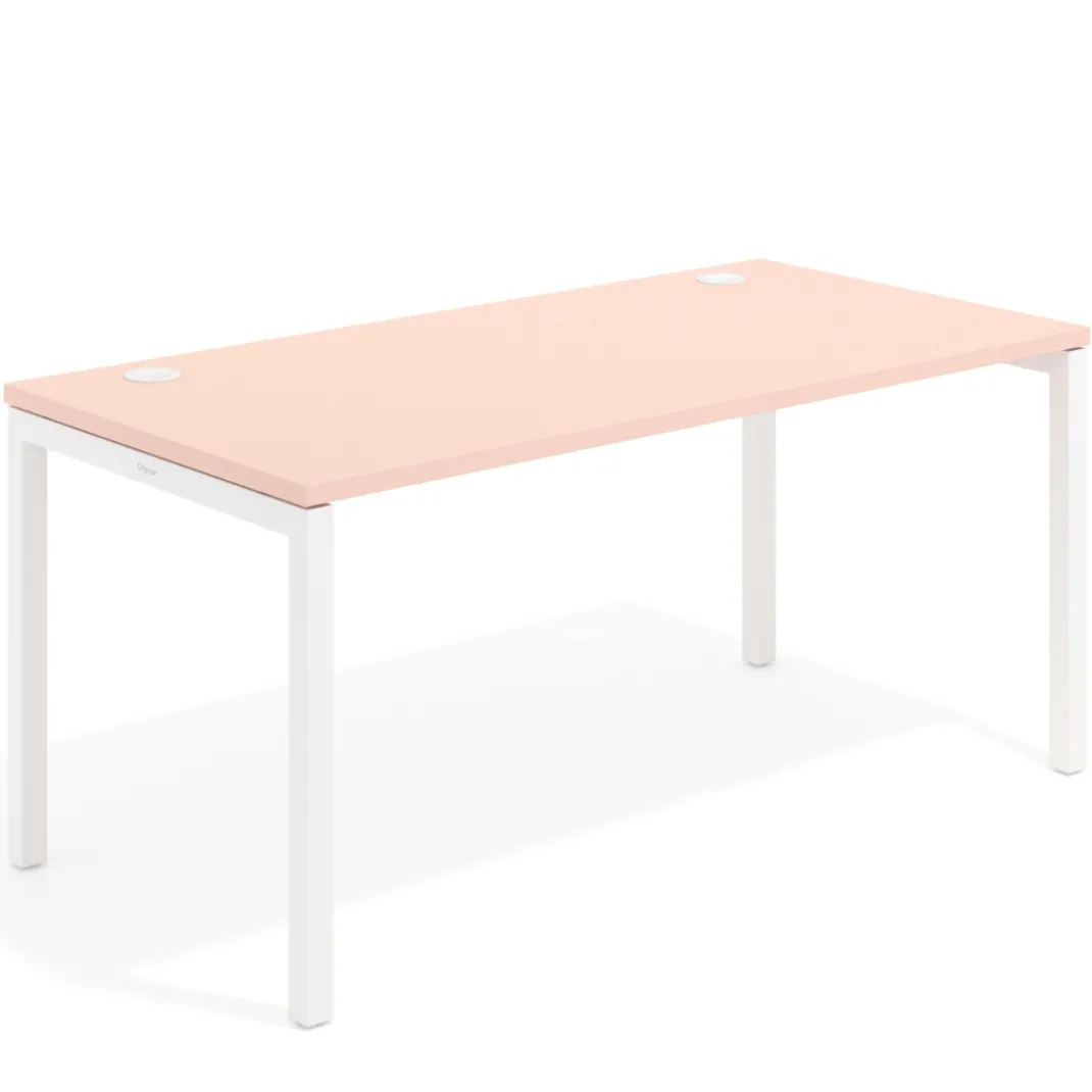 Mesa de oficina Kube fondo 80cm estructura blanca