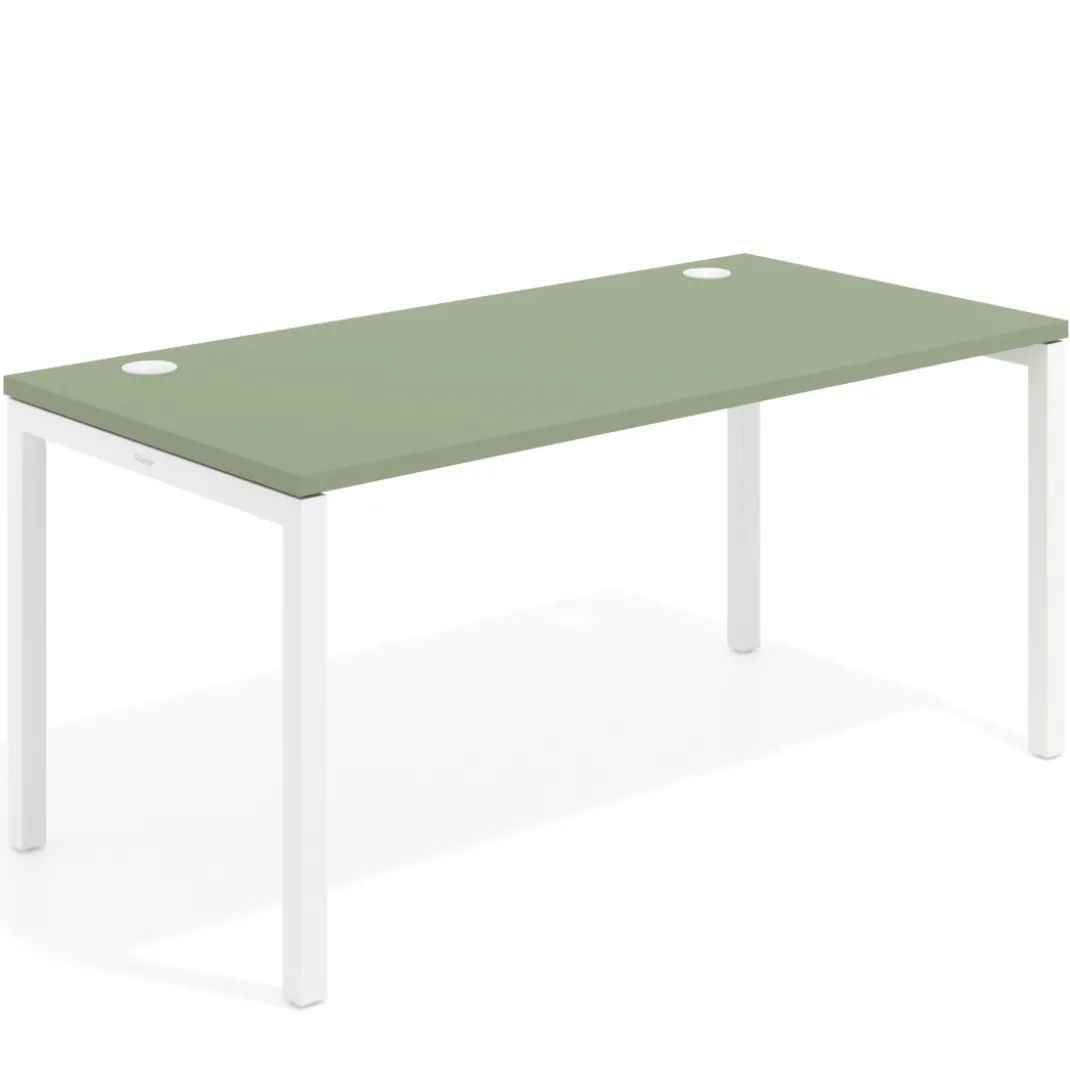 Mesa de oficina Kube fondo 80cm estructura blanca