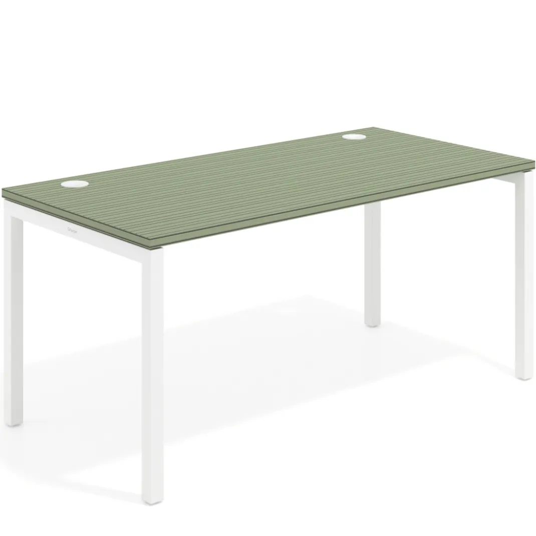 Mesa de oficina Kube fondo 80cm estructura blanca