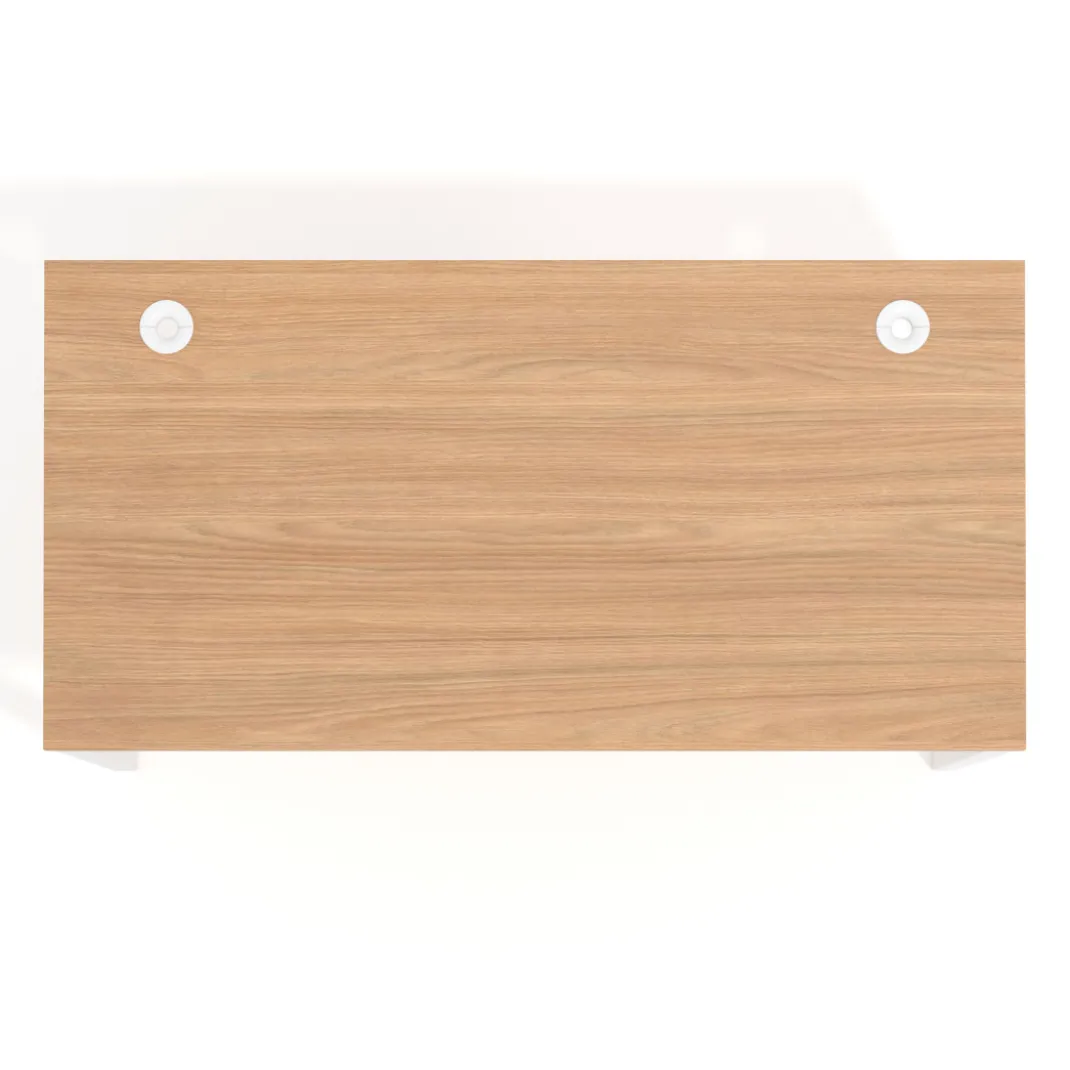 Mesa de oficina Kube fondo 80cm estructura blanca