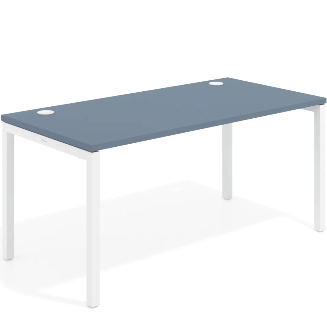 Mesa de oficina Kube fondo 80cm estructura blanca