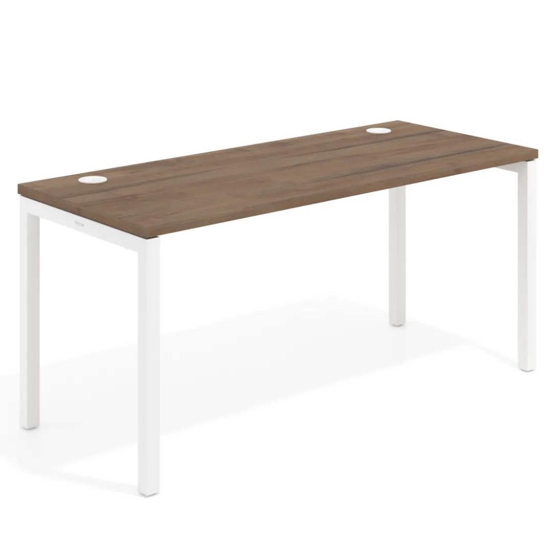 Mesa de oficina Kube fondo 68cm estructura blanca