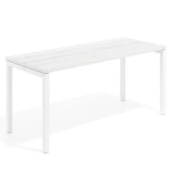 Mesa de oficina Kube fondo 68cm estructura blanca