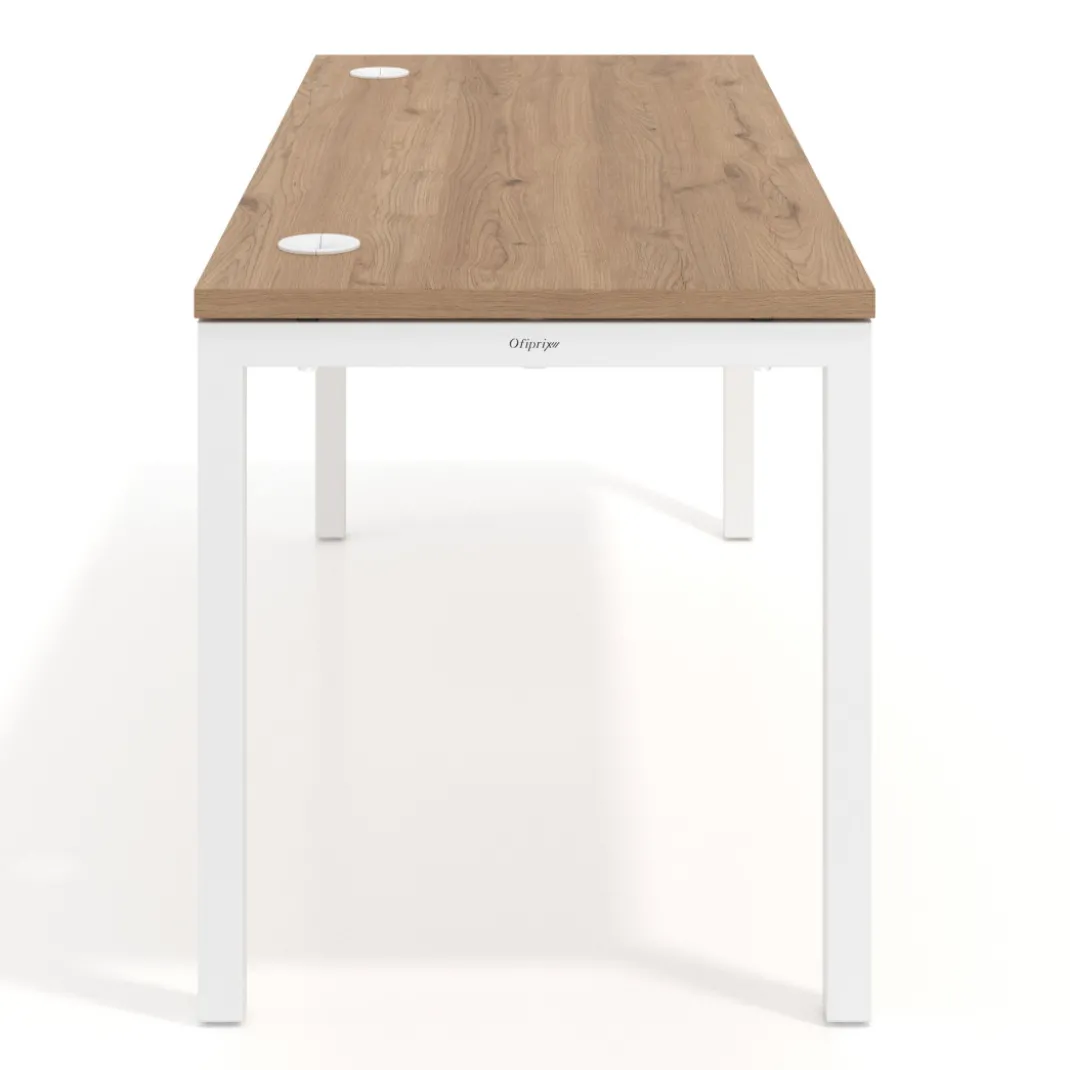 Mesa de oficina Kube fondo 68cm estructura blanca