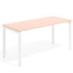 Mesa de oficina Kube fondo 68cm estructura blanca