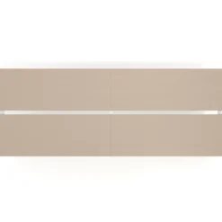 Mesa de oficina multipuesto Arki doble, fondo 126 cm, patas de madera