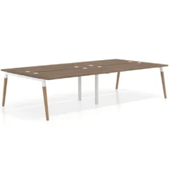 Mesa de oficina multipuesto Arki doble, fondo 166 cm, sobre recto