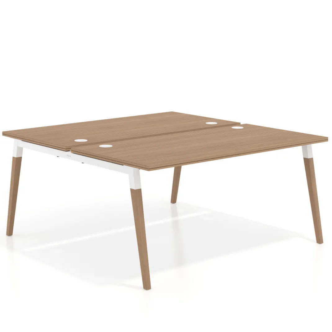 Mesa de oficina multipuesto Arki fondo 166 cm, sobre recto