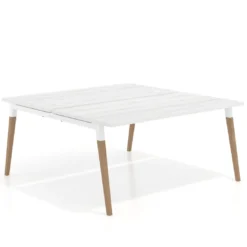 Mesa de oficina multipuesto Arki fondo 166 cm, sobre recto