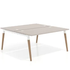 Mesa de oficina multipuesto Arki fondo 166 cm, sobre recto