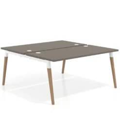 Mesa de oficina multipuesto Arki fondo 166 cm, sobre recto