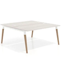 Mesa de oficina multipuesto Arki fondo 166 cm, sobre recto