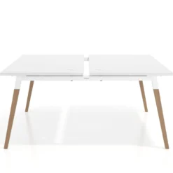 Mesa de oficina multipuesto Arki fondo 166 cm, sobre recto