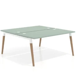 Mesa de oficina multipuesto Arki fondo 166 cm, sobre recto