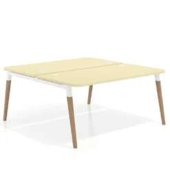 Mesa de oficina multipuesto Arki fondo 166 cm, sobre curvo