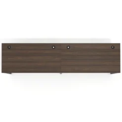 Mesa de oficina progresiva Delta doble, fondo 80cm, estructura negra