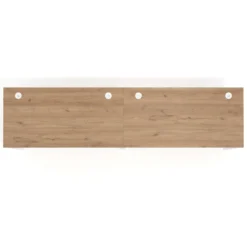 Mesa de oficina progresiva Delta doble, fondo 80cm, estructura blanca