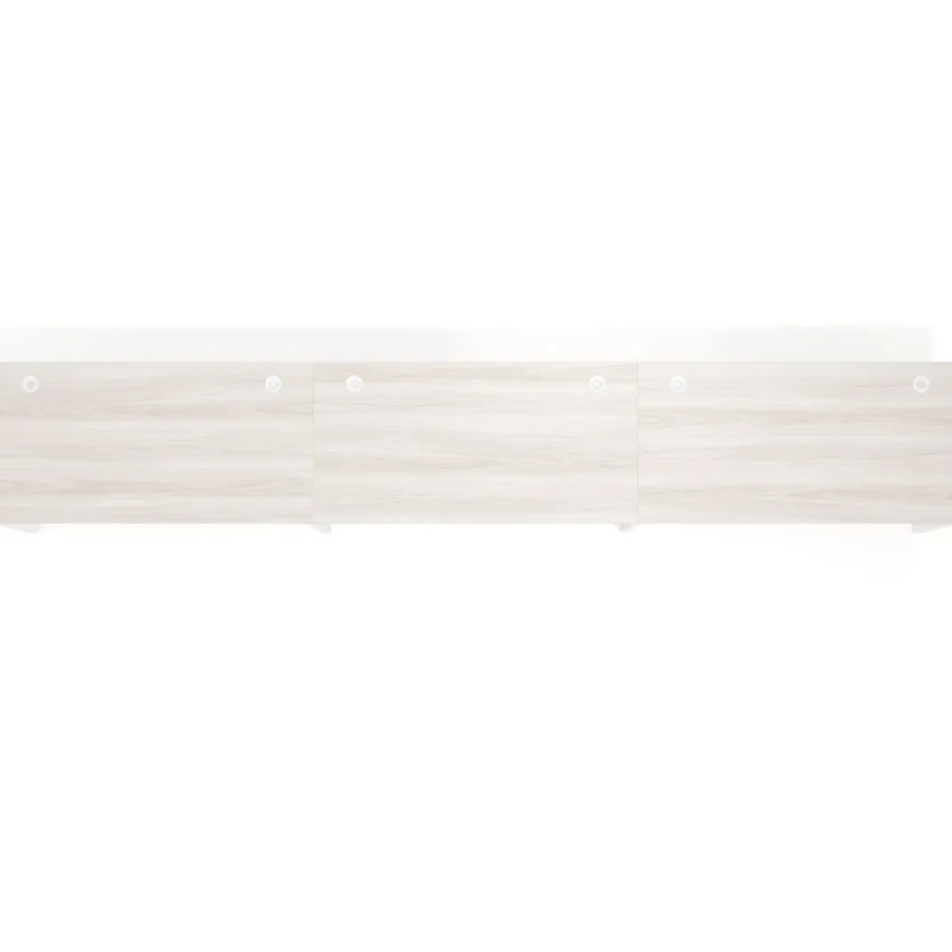 Mesa de oficina progresiva Delta triple, fondo 80cm, estructura blanca