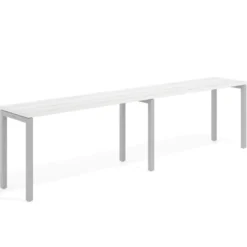 Mesa de oficina progresiva doble Kube, fondo 50cm, estructura aluminio