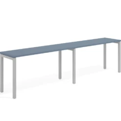 Mesa de oficina progresiva doble Kube, fondo 50cm, estructura aluminio