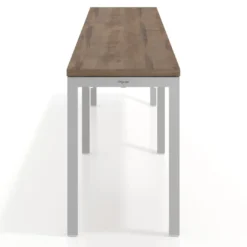 Mesa de oficina progresiva doble Kube, fondo 50cm, estructura aluminio