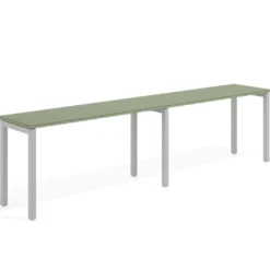 Mesa de oficina progresiva doble Kube, fondo 50cm, estructura aluminio
