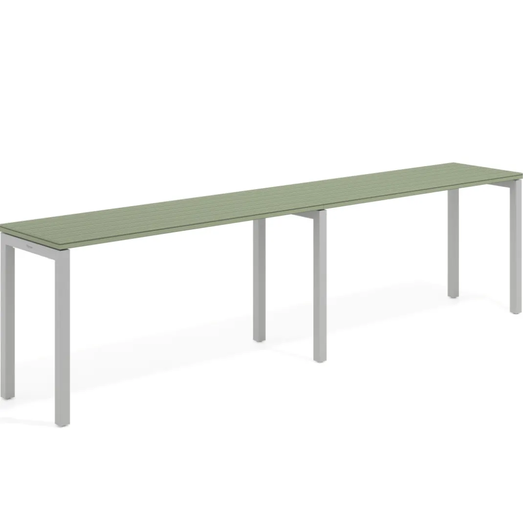 Mesa de oficina progresiva doble Kube, fondo 50cm, estructura aluminio