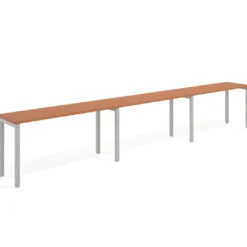Mesa de oficina progresiva triple Kube, fondo 50cm, estructura aluminio
