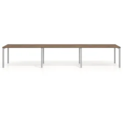 Mesa de oficina progresiva triple Kube, fondo 50cm, estructura aluminio