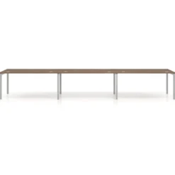 Mesa de oficina progresiva triple Kube, fondo 80cm, estructura aluminio