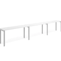 Mesa de oficina progresiva triple Kube, fondo 50cm, estructura aluminio